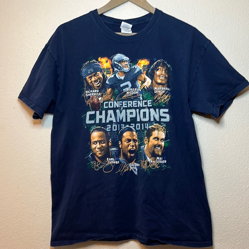 Seattle Seahawks conference champions, 2013, 2014 graphic T-shirt